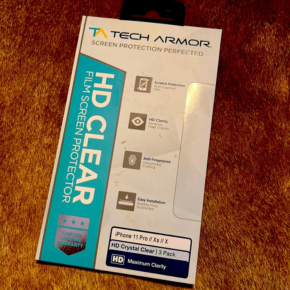 New tech armor 3 pack iPhone 11 Pro XS or X screen protector